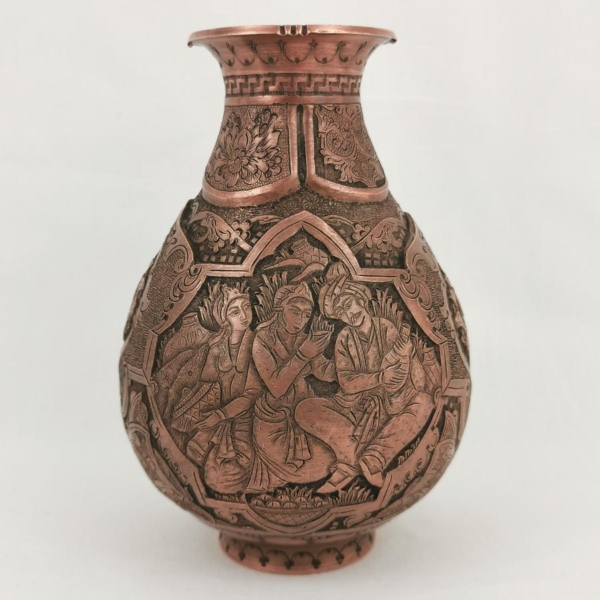 Fine Persian Metal Engraving Vase