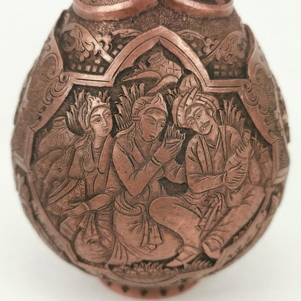 Fine Persian Metal Engraving Vase