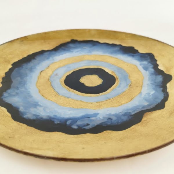 Evil Eye Glass Platter 30cm