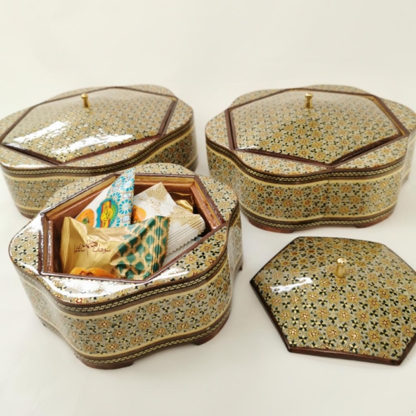 Khatam Bonbon Dish, Jewelry Box