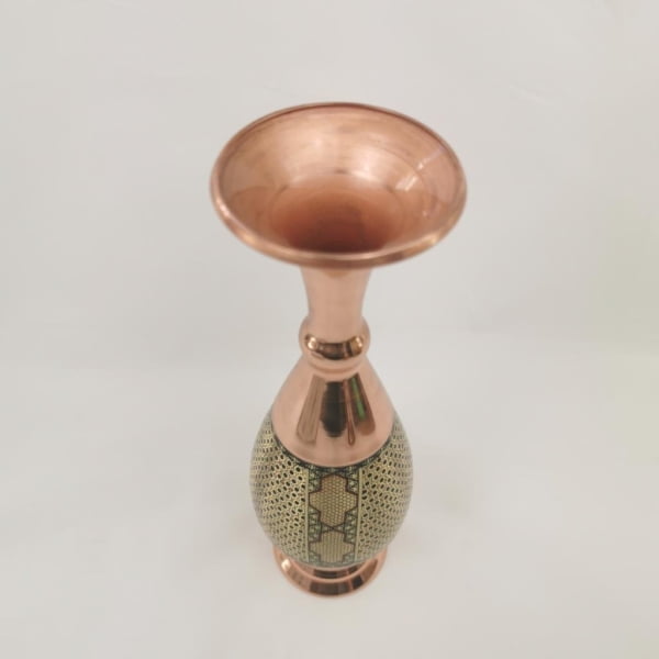 Khatam on Copper Vase 26cm