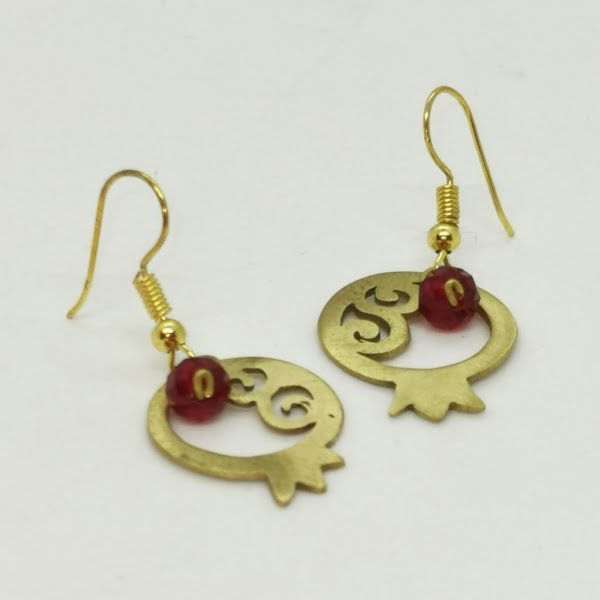 POMEGRANATE & SEED EARRINGS