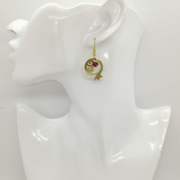 POMEGRANATE & SEED EARRINGS