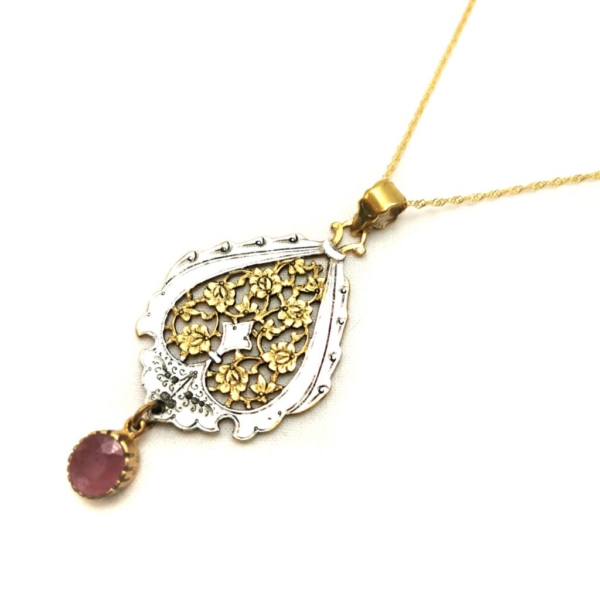 Pink Ruby Ghalamzani Necklace
