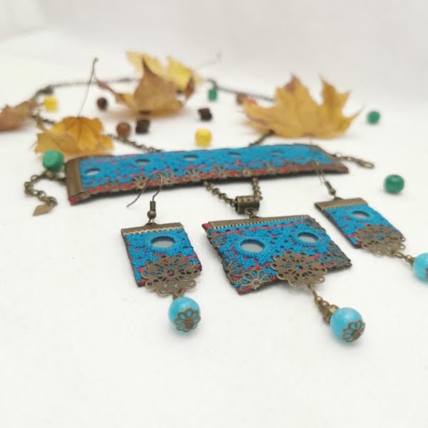 Persian Blue Balochi Jewelry Set