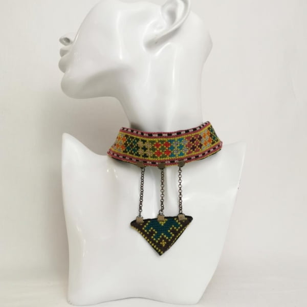 BALOCHI EMBROIDERY CHOKER NECKLACE