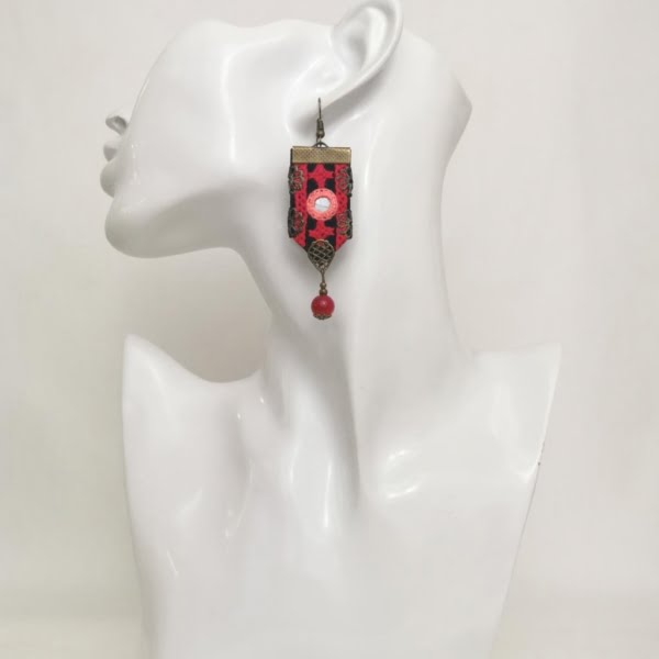 HOT PINK BALOCHI EARRINGS