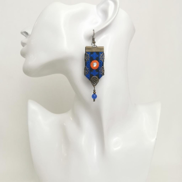 HOT BLUE BALOCHI EARRINGS