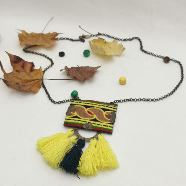 Sun Balochi Needlework Necklace