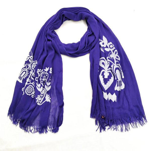 Purple Yalda Scarf, 200x 80cm