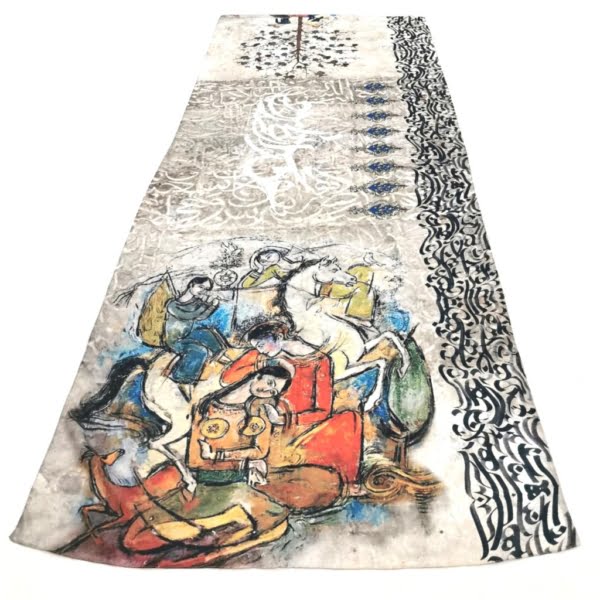 Shahnameh Mashgh Scarf, 180 x 70cm