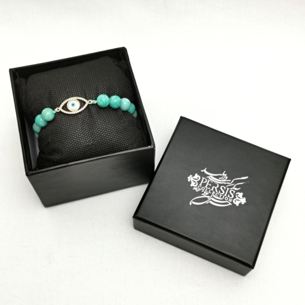 Amazonite Evil Eye Bracelet