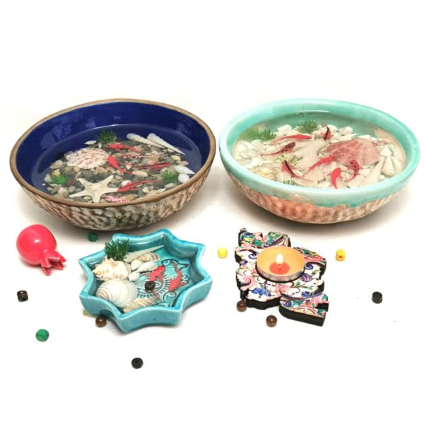 3d Goldfish Large Pottery Bowl