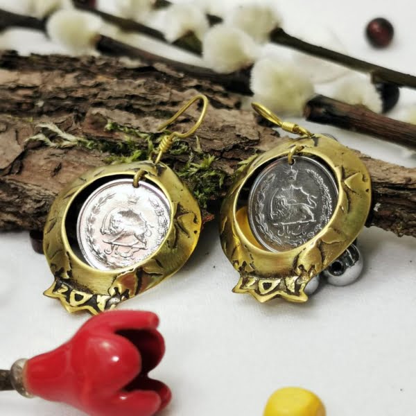 Kingdom Coin Pomegranate Earrings