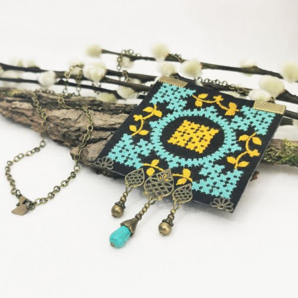 LARGE BALOCHI EMBROIDERY NECKLACE