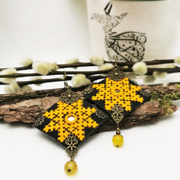 ROYAL YELLOW BALOCHI EARRINGS