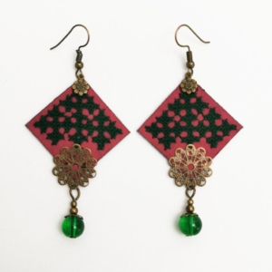 PURPLE LOVE BALOCHI EARRINGS