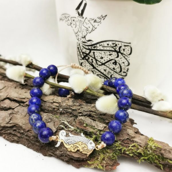 Azure Stone and Fish Bracelet