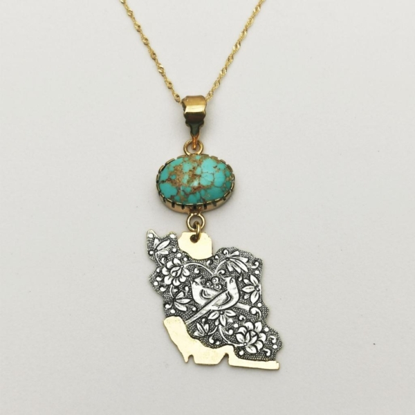 GHALAMZANI & TURQUOISE IRAN NECKLACE