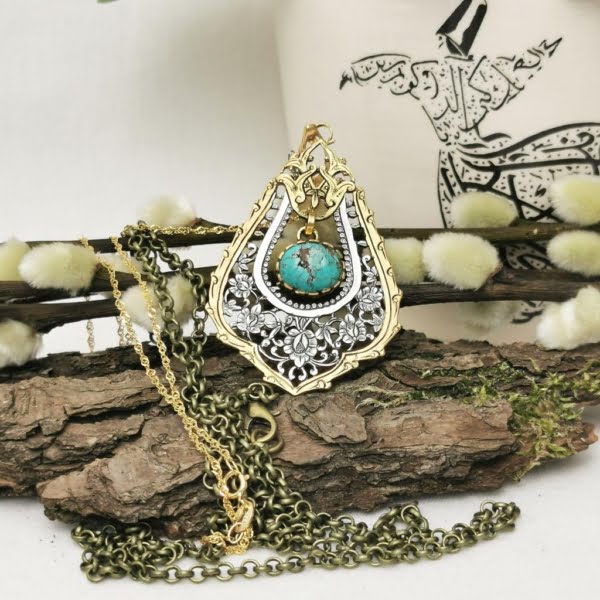 PERSIAN ART TURQUOISE NECKLACE