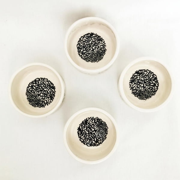 Calligraphy Small Bowls, Set of 4