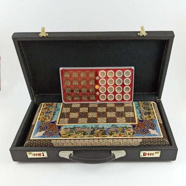 Chaugan Backgammon and Chess Set