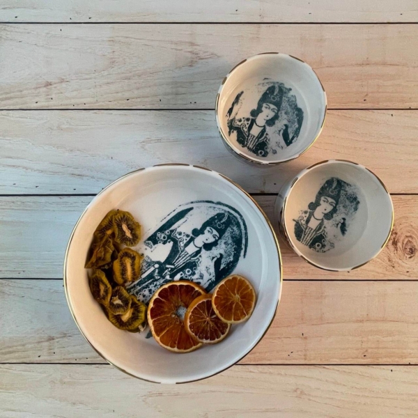 Qajar Girl Plates Set