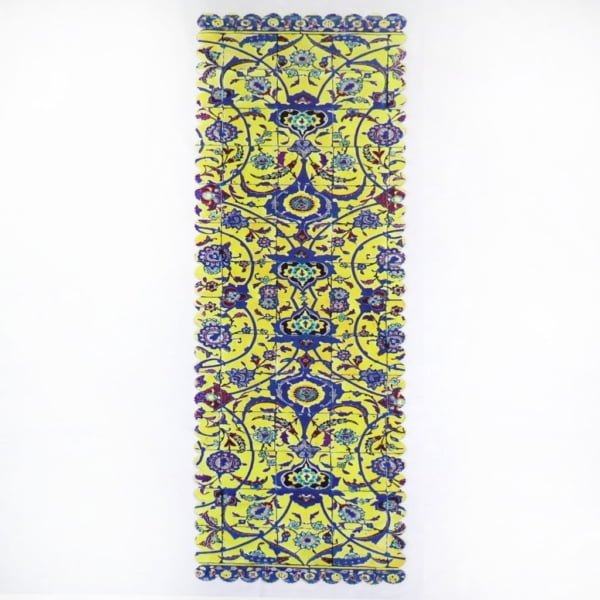 Yellow Tile Table Runner 130cm