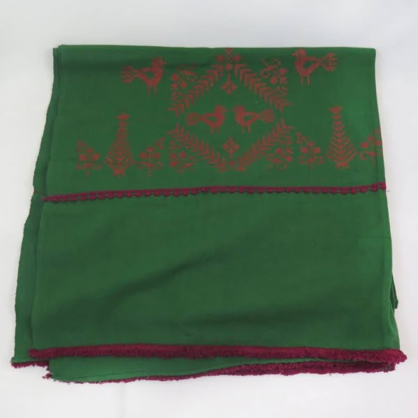 Green Winter Scarf, 90x 180cm