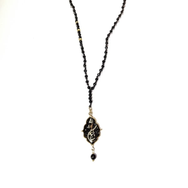 Only Sin 24k Gold Poetry Pattern Necklace