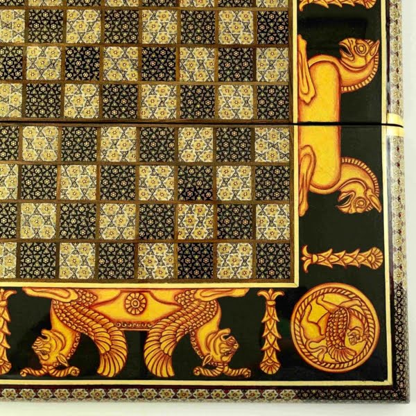 Persian Khatam Backgammon and Chess Set