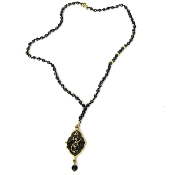 Only Sin 24k Gold Poetry Pattern Necklace