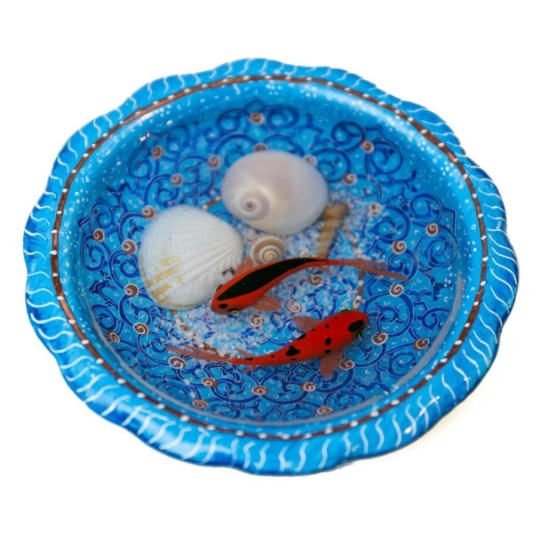 3d Goldfish Mina Art Plate, Goldfish Resin Art