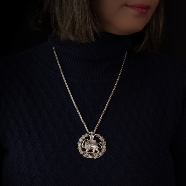 Lion and Sun Necklace – Silver