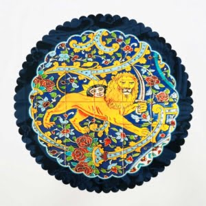 Lion and Sun Round Cushion