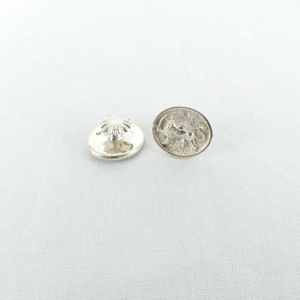 Silver Lion and Sun Cufflinks