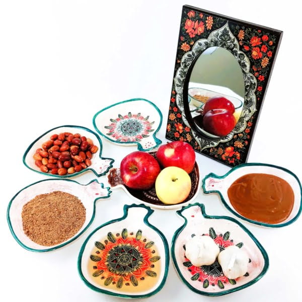 White Pomegranate Haft Seen Set