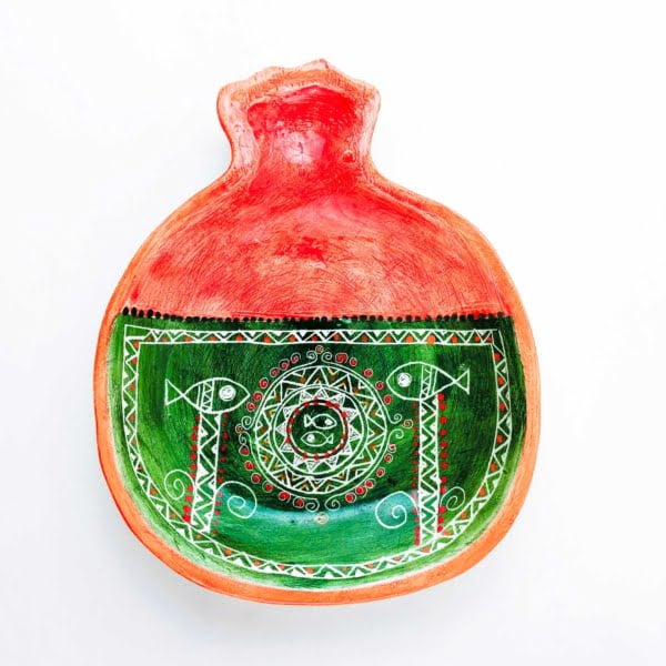 Red and Green Pomegranate Haft Seen Set