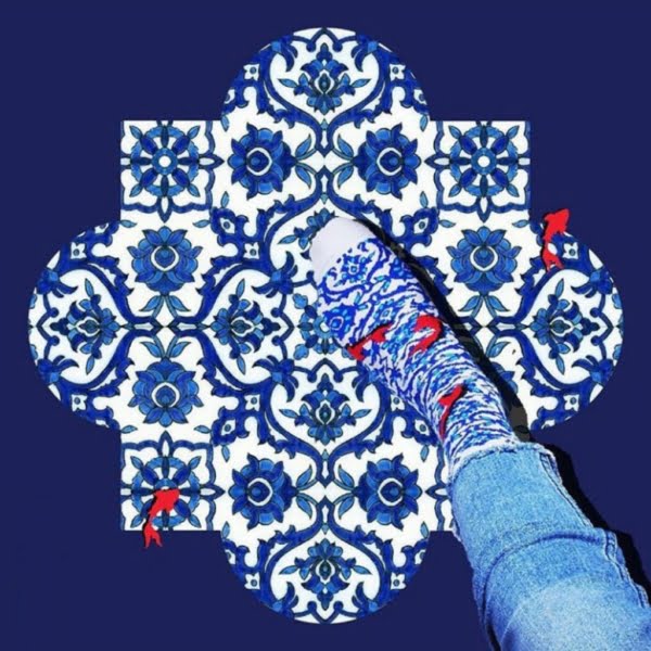 PERSIAN TILE, COTTON SOCKS