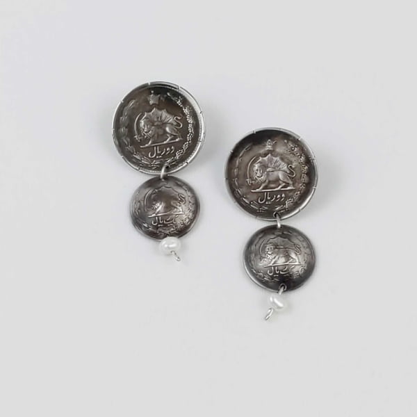 Pahlavi Coins Earrings