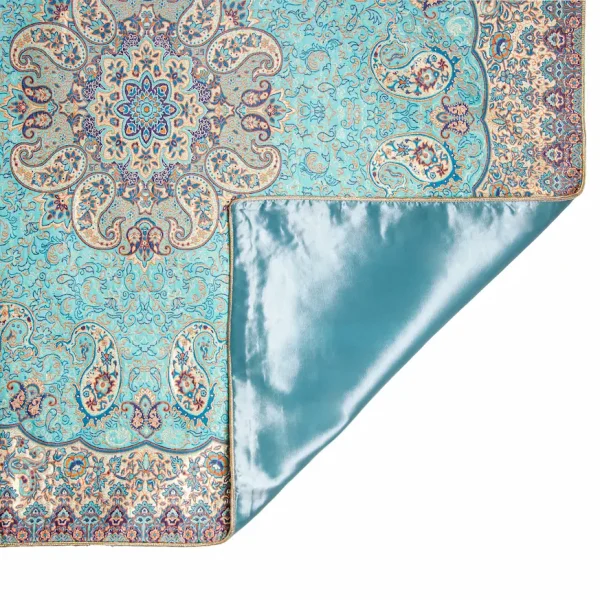 Square Elegant Turquoise Termeh Tablecloth