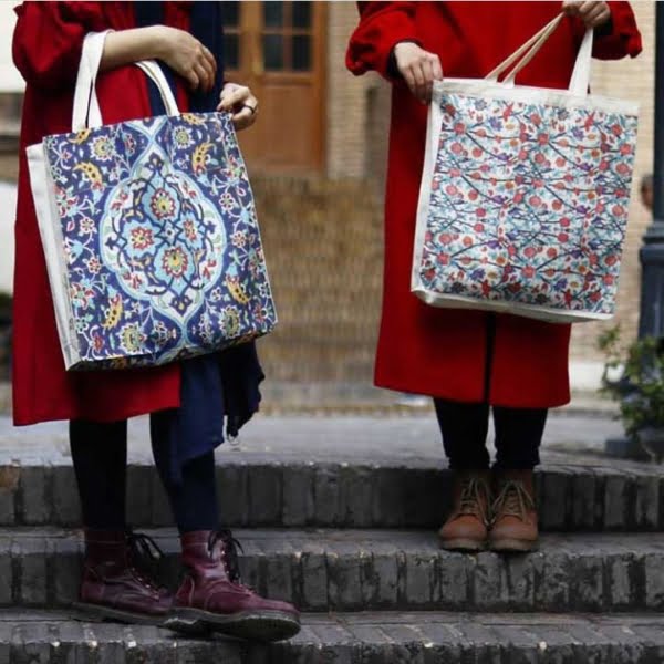 Flower and Bird Shopping Bag