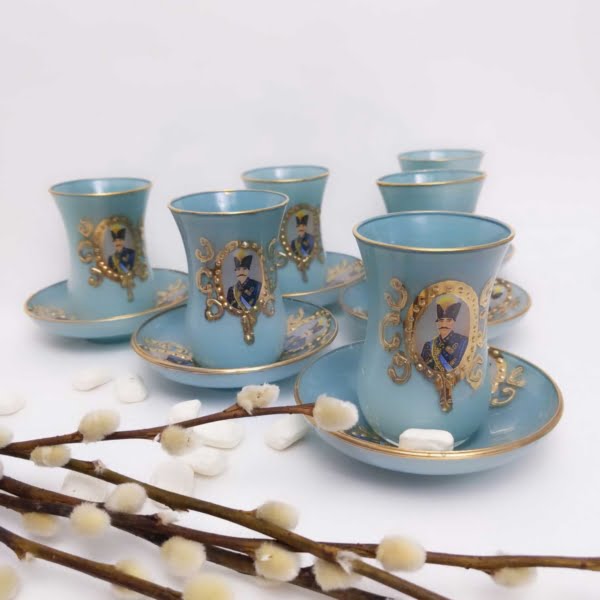 Turquoise Persian Tea Set