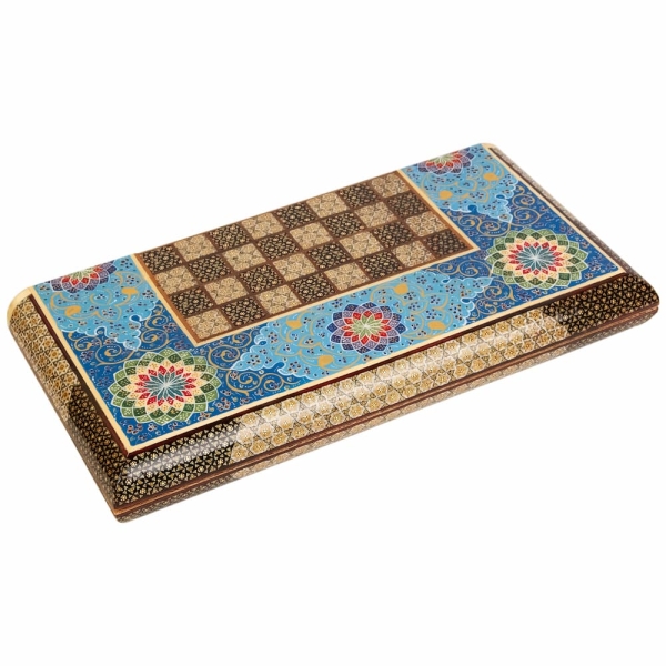 Tazhib Art Khatam Backgammon and Chess Set