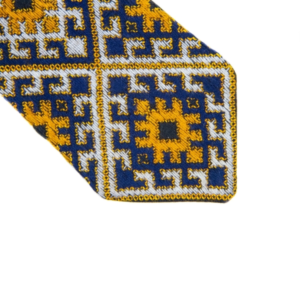 Yellow Baluchi Needlework Tie