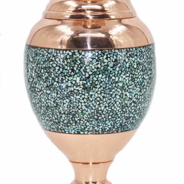 Firoozeh Koobi Turquoise on Copper Vase 30cm