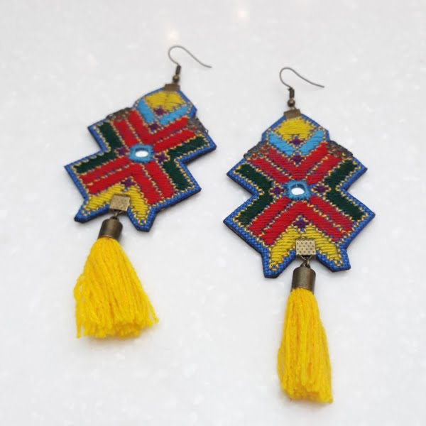 PERSIAN EMBROIDERY EARRINGS