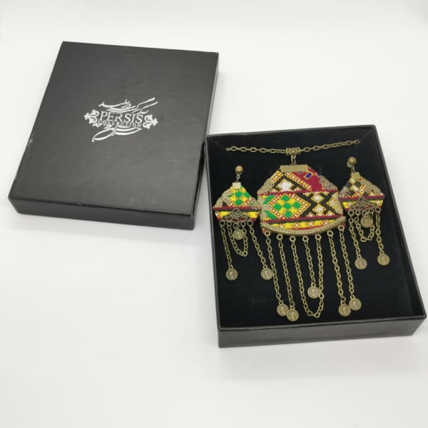 Vintage Balochi Needlework Jewellery Set