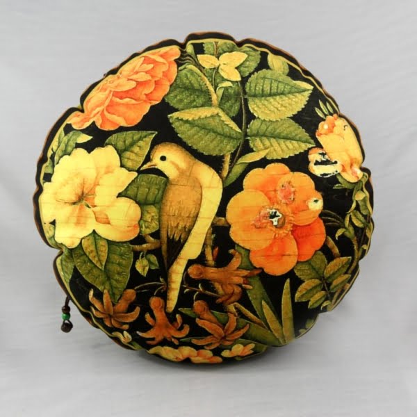 Round Floral Cushion 45cm