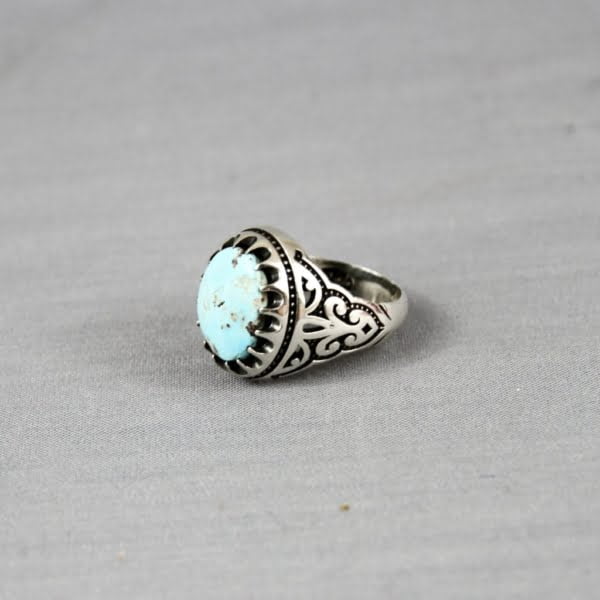 NEYSHABUR TURQUOISE RING, SILVER